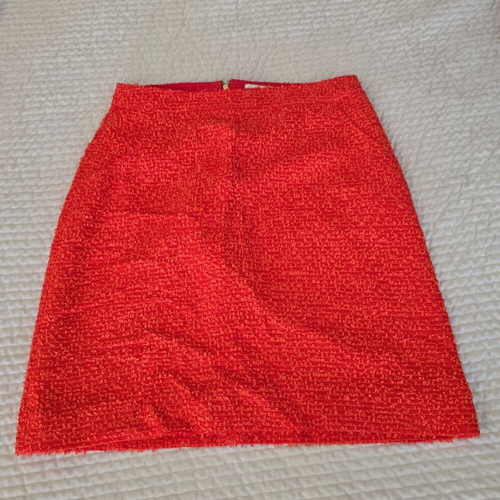 Kate Spade orange tweed skirt